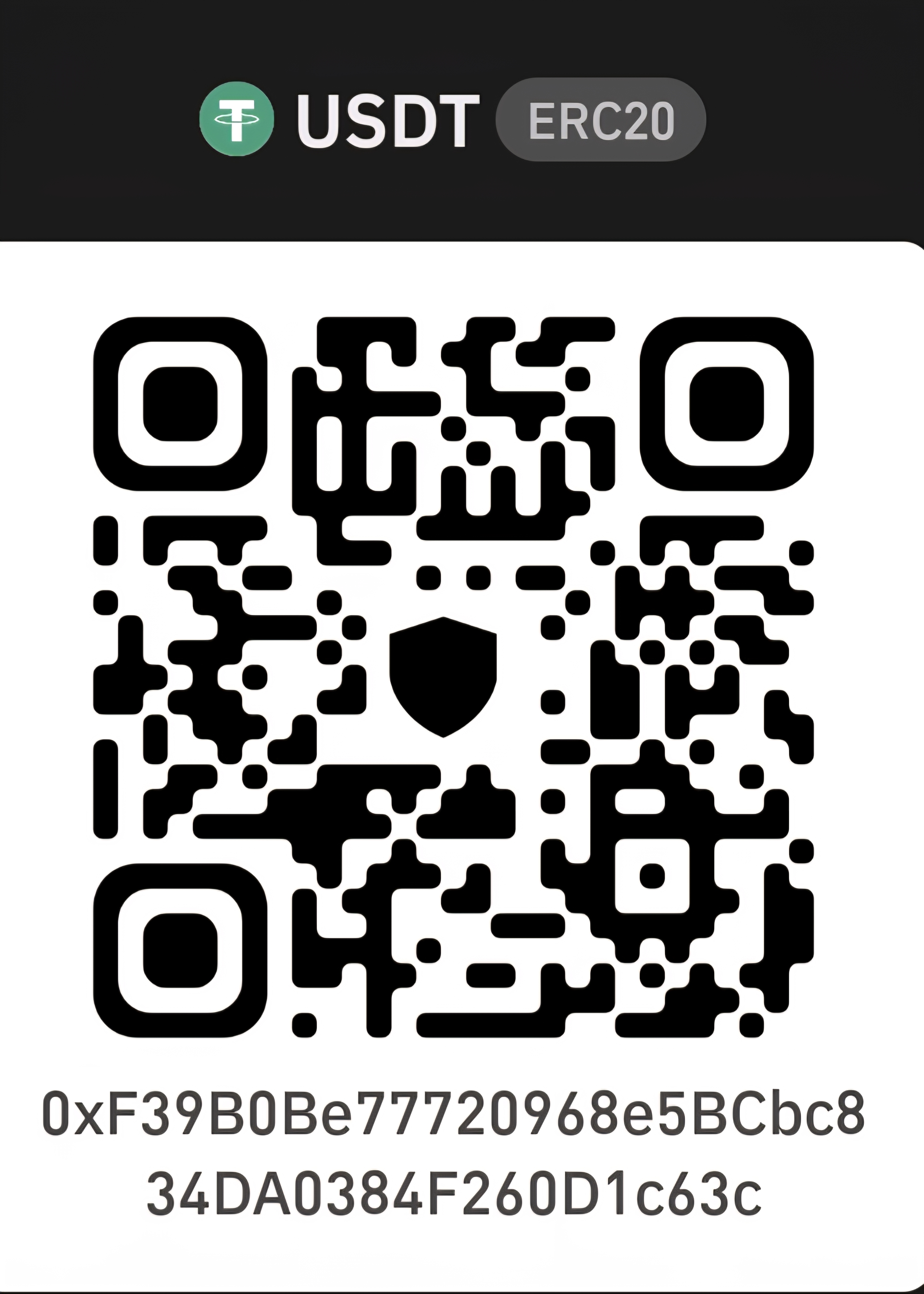 USDT ERC20 donation QR code