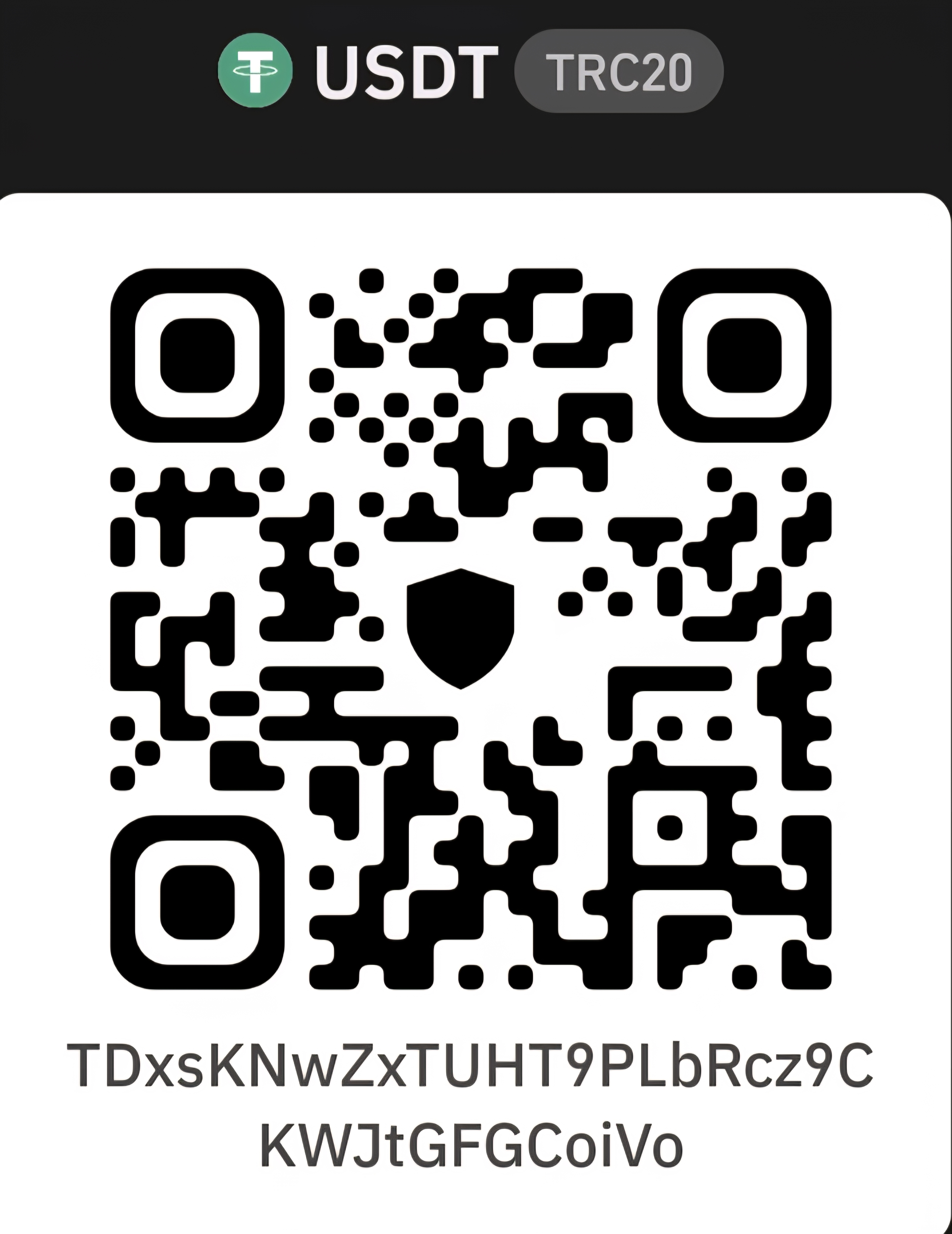USDT TRC20 donation QR code